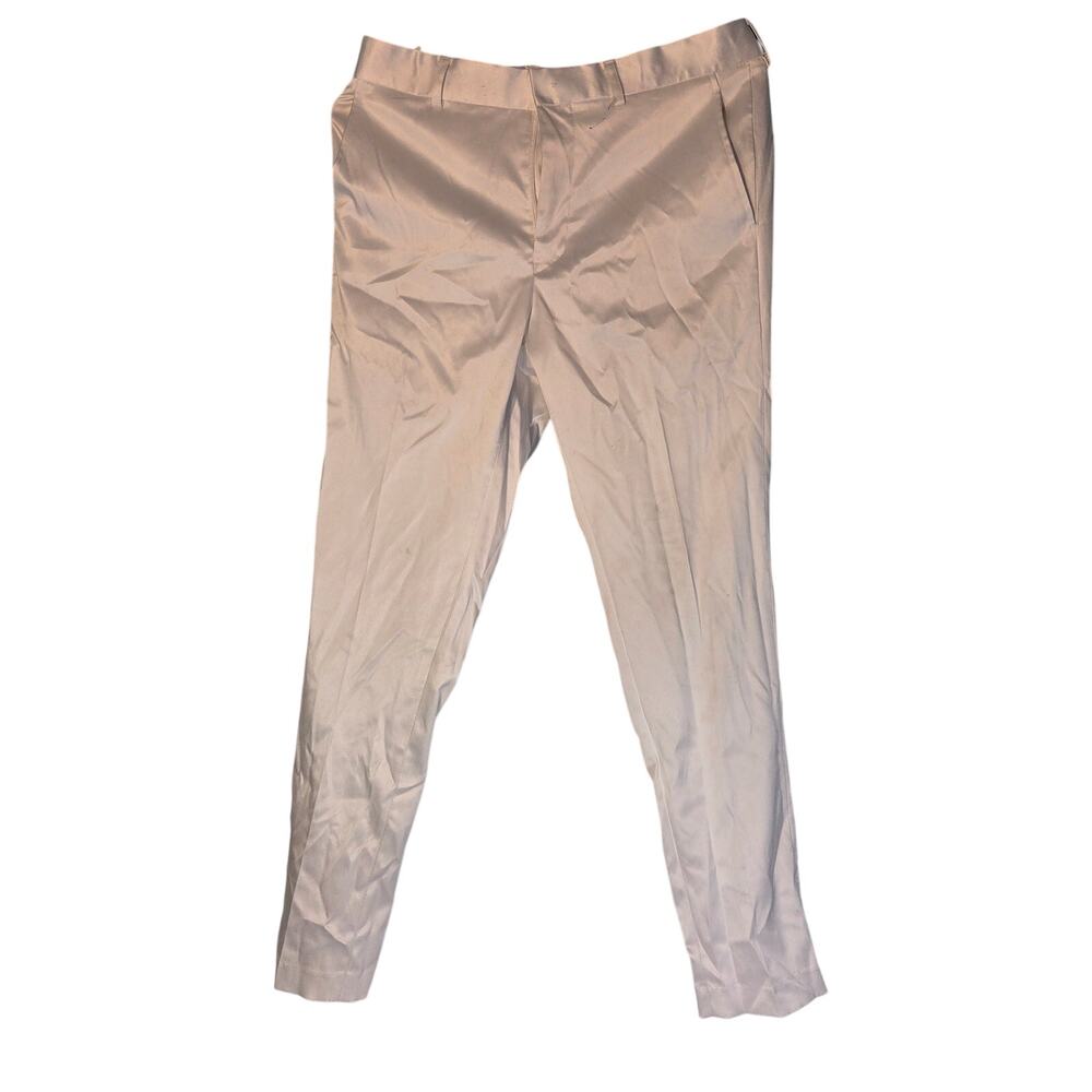 Vinci Philosophy Men White Satin Dress Pants Tuxedo Trousers Size 30x30